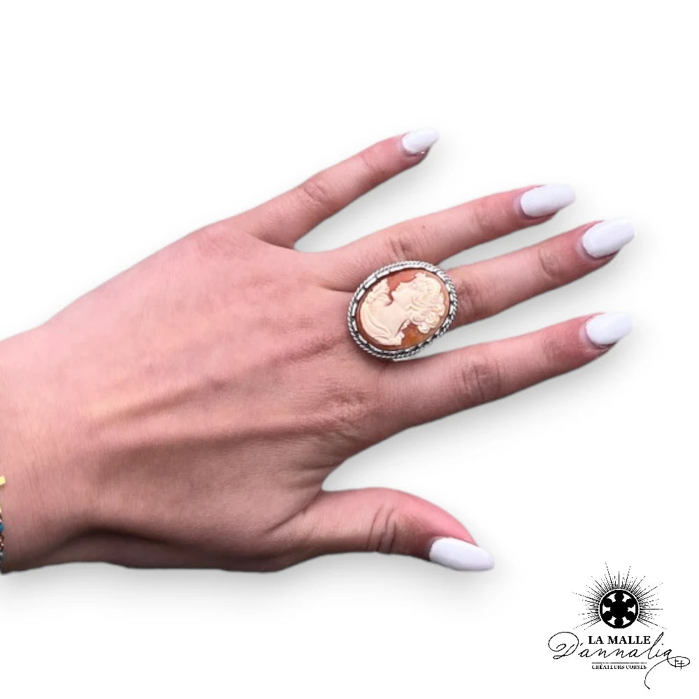 Bague camé véritable grosse bague Bijou vintage : un héritage précieux