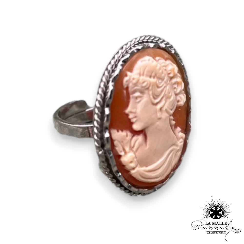 bague camee veritable plaque argent lamalledannalia