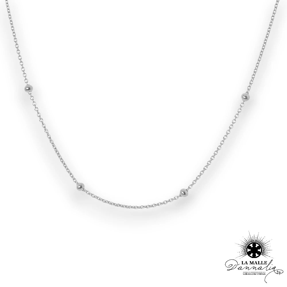lamalledannalia-bijou-chaine-acier-inoxydable-boule-argent