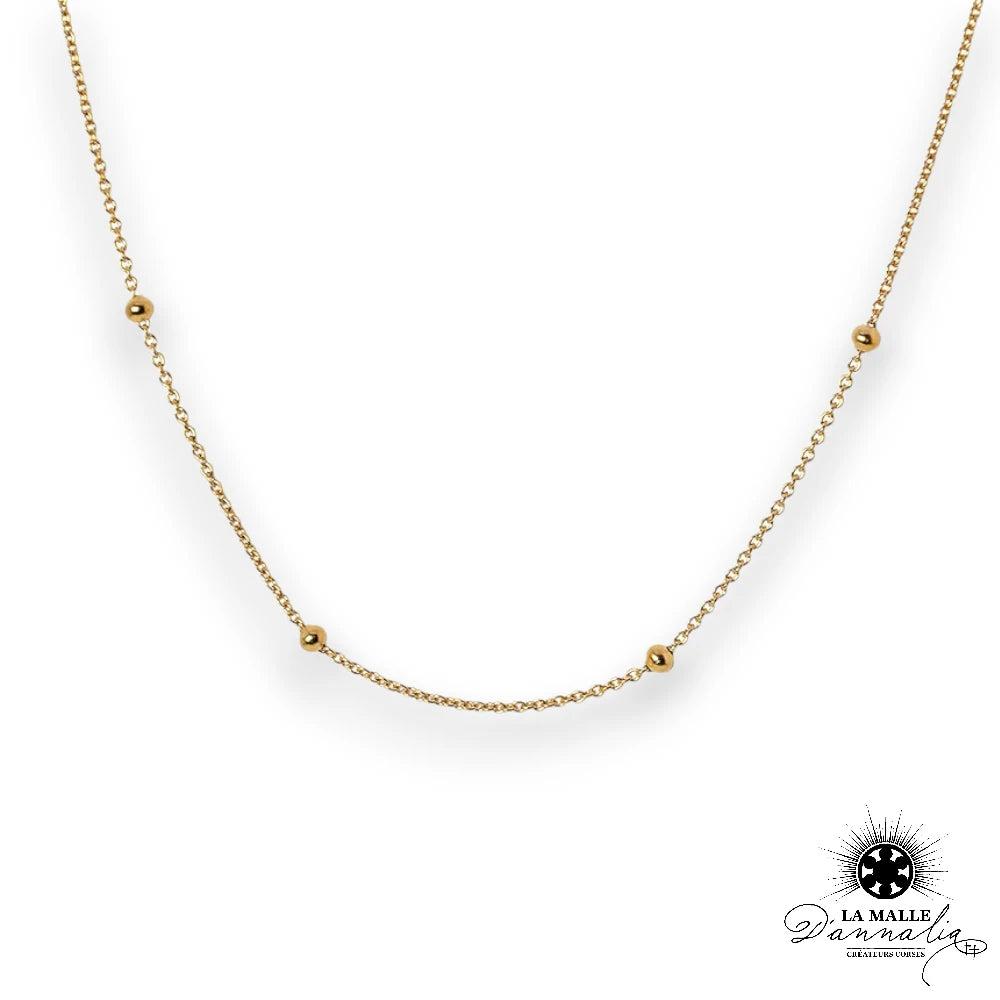 lamalledannalia-bijou-chaine-acier-inoxydable-boule-dore
