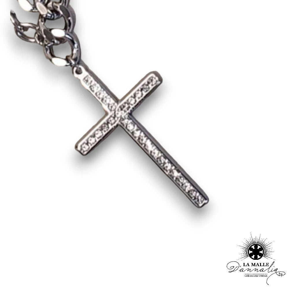 lamalledannalia-bijou-collier-croix-argent-strass-acier-inoxydable