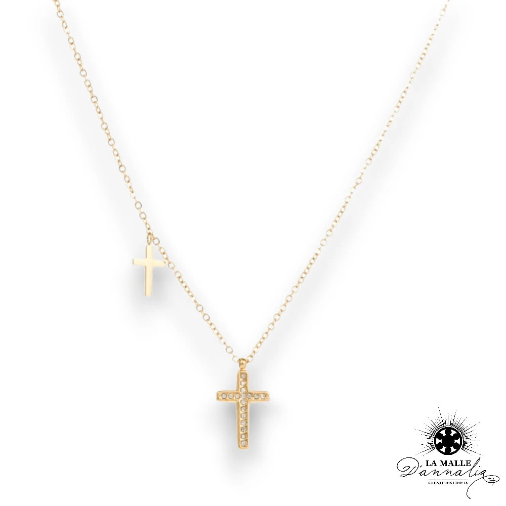 lamalledannalia-bijou-collier-croix-strass-acier-inoxydable-dore