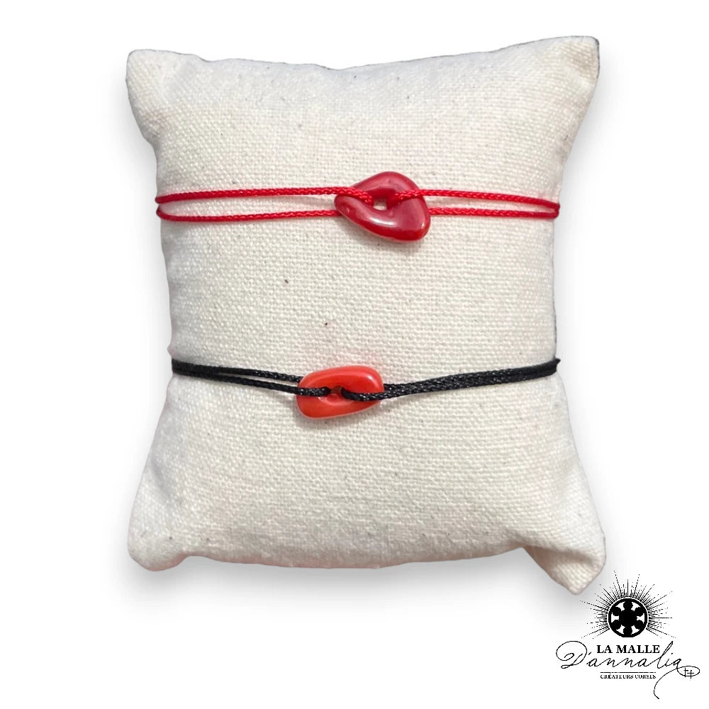 lamalledannalia-bijou-corail-bracelet-cordon-rouge-noir-petit-morceaux