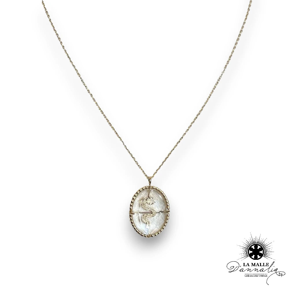 lamalledannalia-bijou-fantaisie-Chaine-AcierInoxydable-serpent-Medaillon