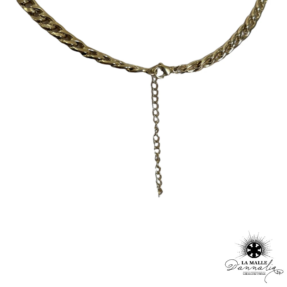 lamalledannalia-bijou-fantaisie-dore-oeil-Chaine-noir-fermoire