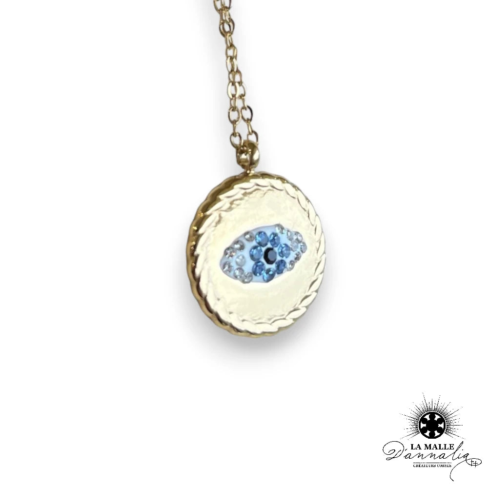 lamalledannalia-bijou-strass-dore-AcierInoxydable-medaillon-oeil-oghju