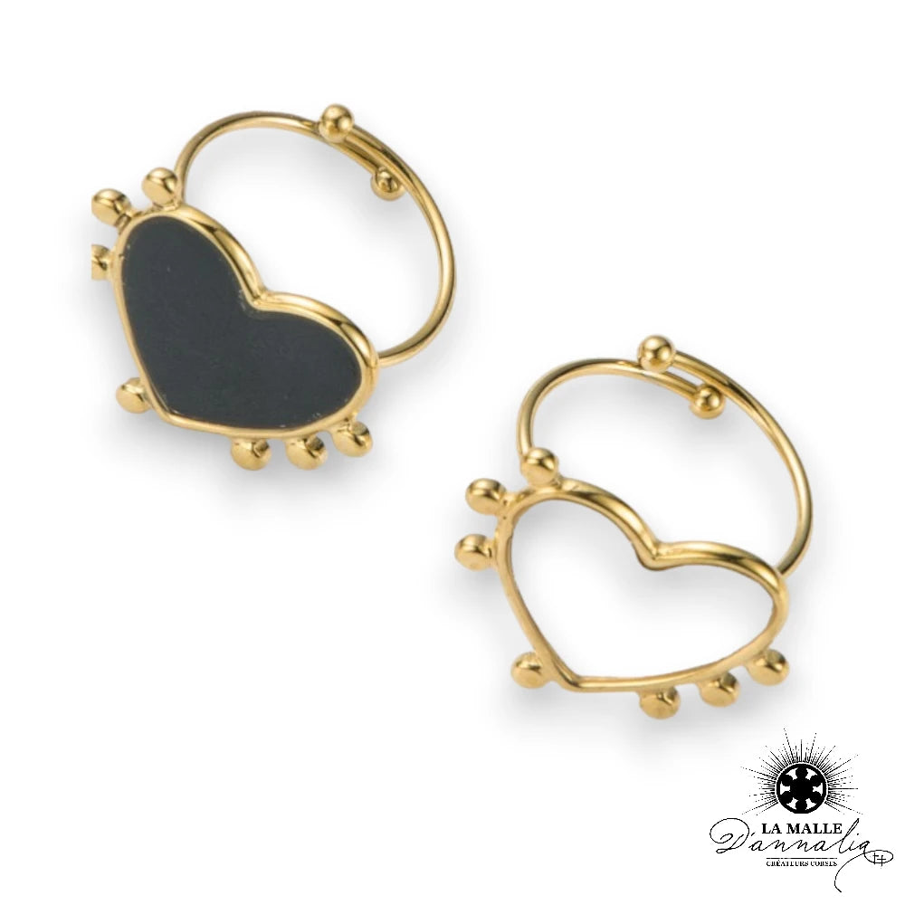 lamalledannalia-bijoux-bague-acier-inoxydable-dore-coeur-noir-blanc
