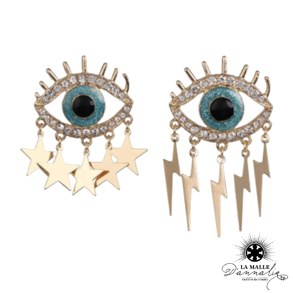lamalledannalia-bijoux-boucle-oreille-oeil-fantaisie-bleu-etoile-dore