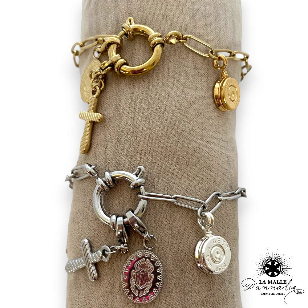 lamalledannalia-bijoux-bracelet-douille-9mm-acier-inoxydable-scarabee-croix