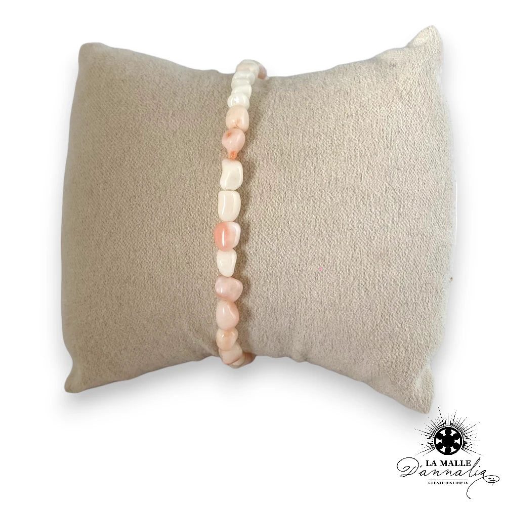 Analyse d'image lamalledannalia-bijoux-braceletcorail-acierinoxydable-corail-véritable-pierre-corail-mediterannee-corailblanc