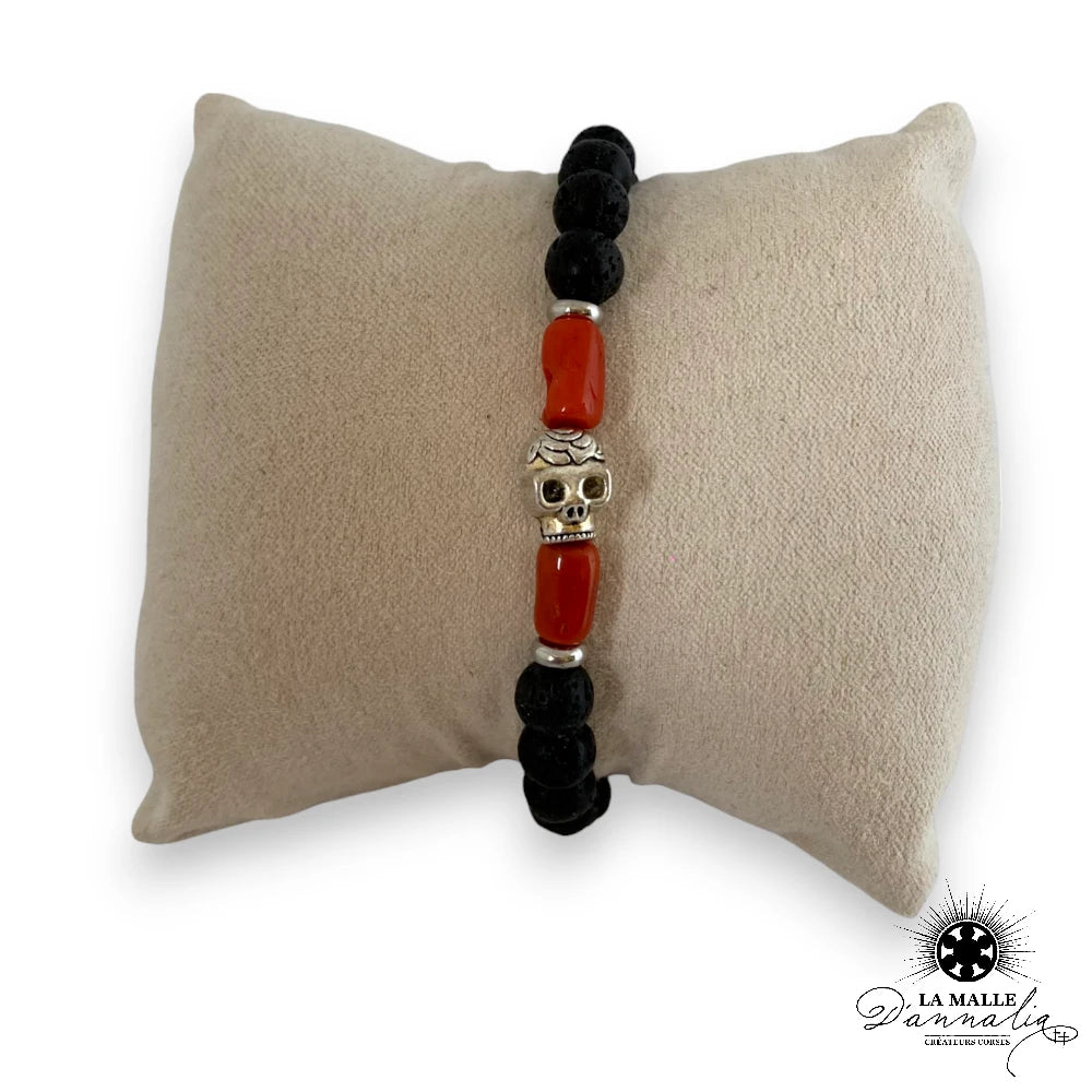 lamalledannalia-bijoux-braceletcorail-acierinoxydable-corail-véritable-pierre-corail-mediterannee-pierre-tetedemort