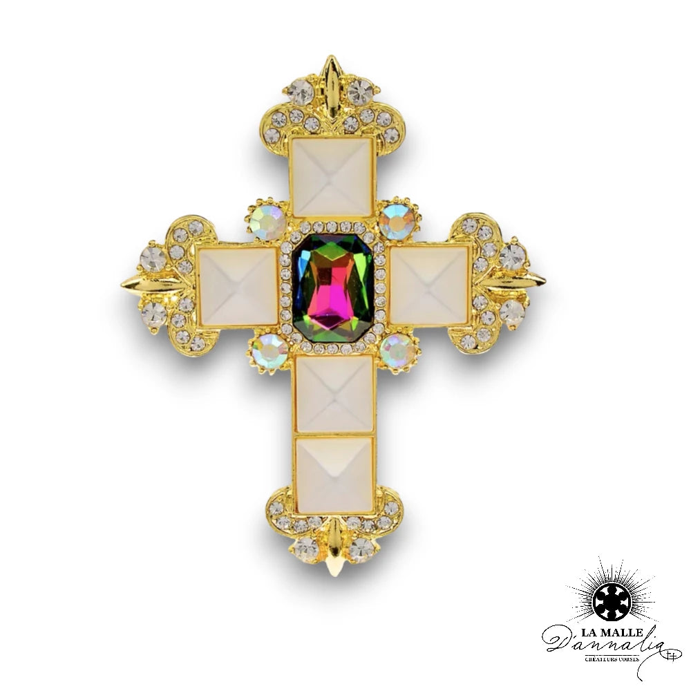 lamalledannalia-bijoux-broche-croix-fantaisie-strass-dore