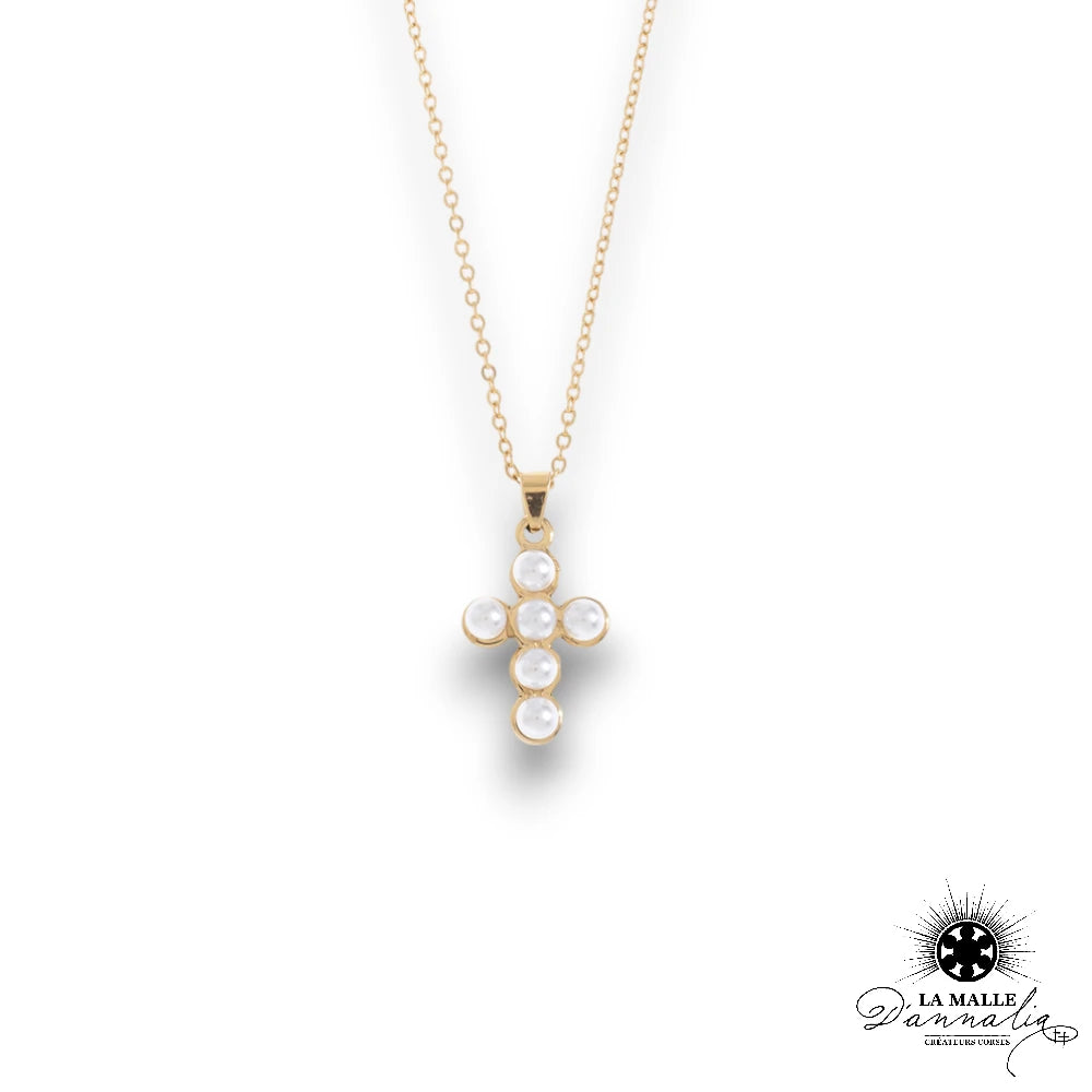 lamalledannalia-bijoux-collier-croix-perle-acier-inoxydable-dore