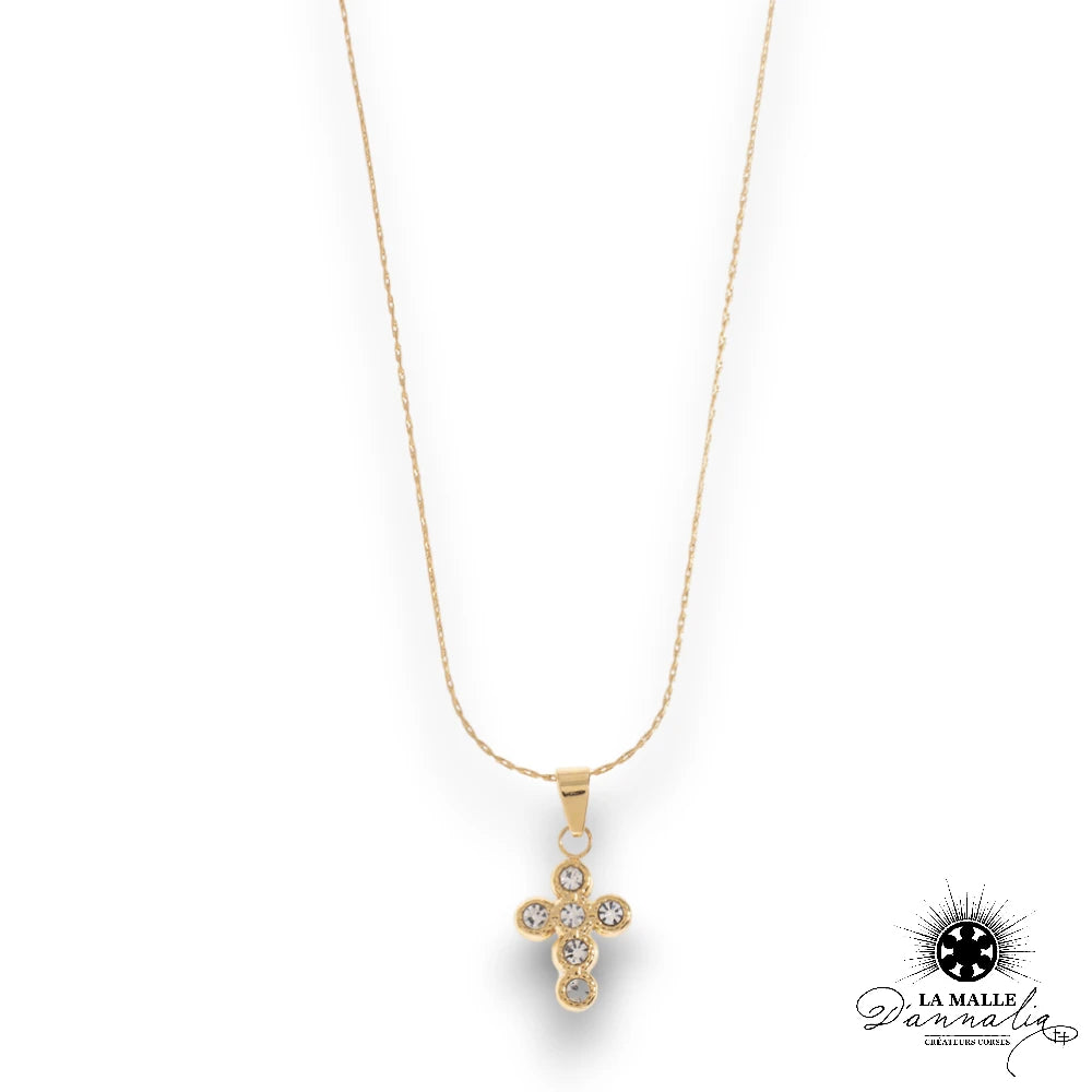 lamalledannalia-bijoux-collier-croix-strass-acier-inoxydable-dore