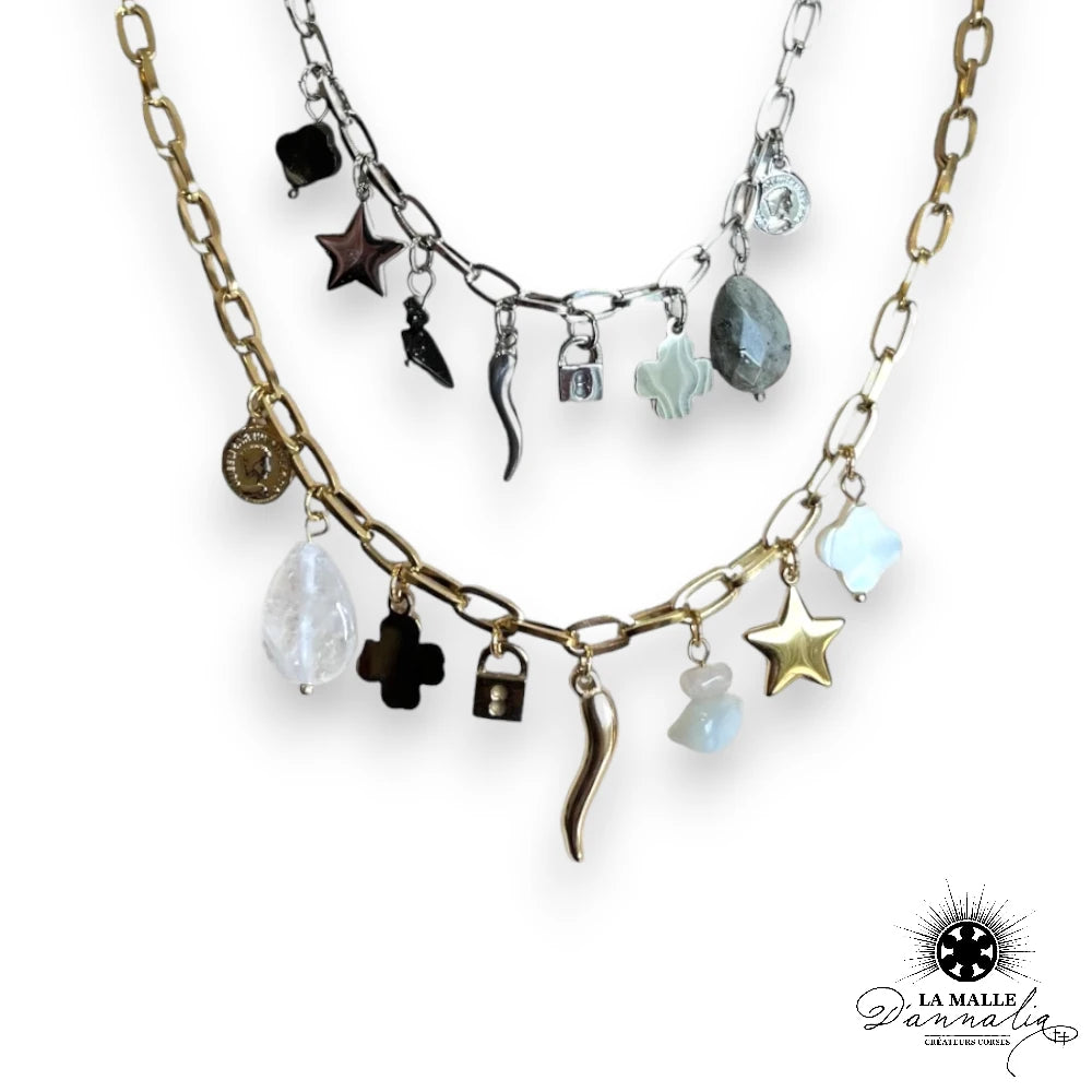 lamalledannalia-bijoux-collier-treffle-acier-inoxydable