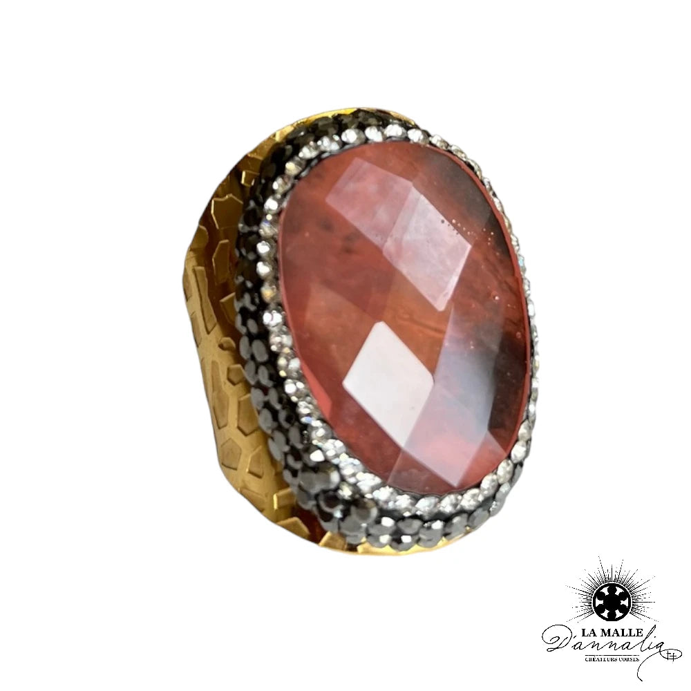 lamalledannalia-bijoux-fantaisie-acierinoxydable-baguedore-Effetpierre--BagueOcre