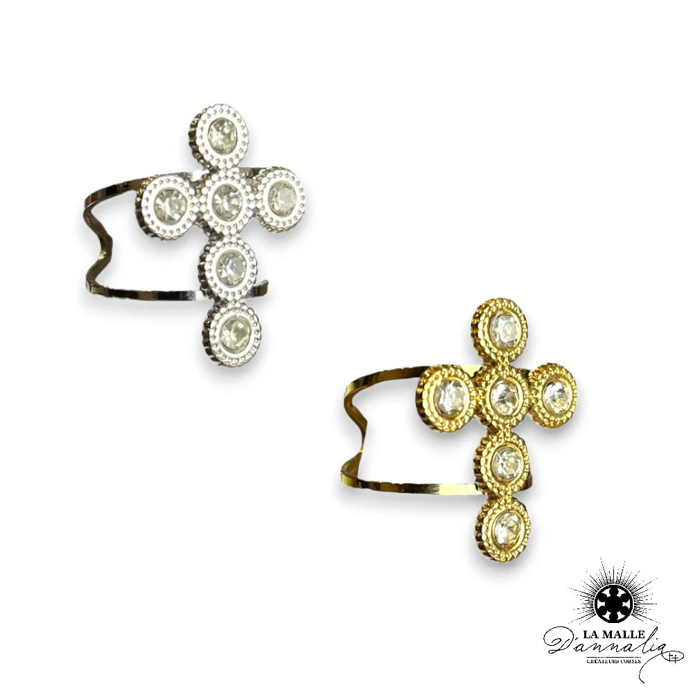 lamalledannalia-bijoux-fantaisie-strass-acierinoxydable-bague-baguedore-acier-inoxydable-reglable-baguereglable-bague-baguestrass-bague-reglable-croix-baguecroix-religieux