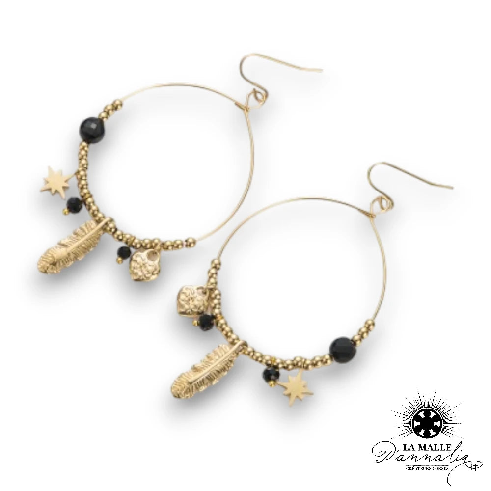 lamalledannalia-boucle-oreille-acier-inoxydable-dore-plume-etoile-coeur-perle