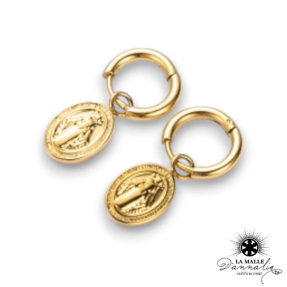 lamalledannalia-boucle-oreille-acier-inoxydable-dore-vierge-madone