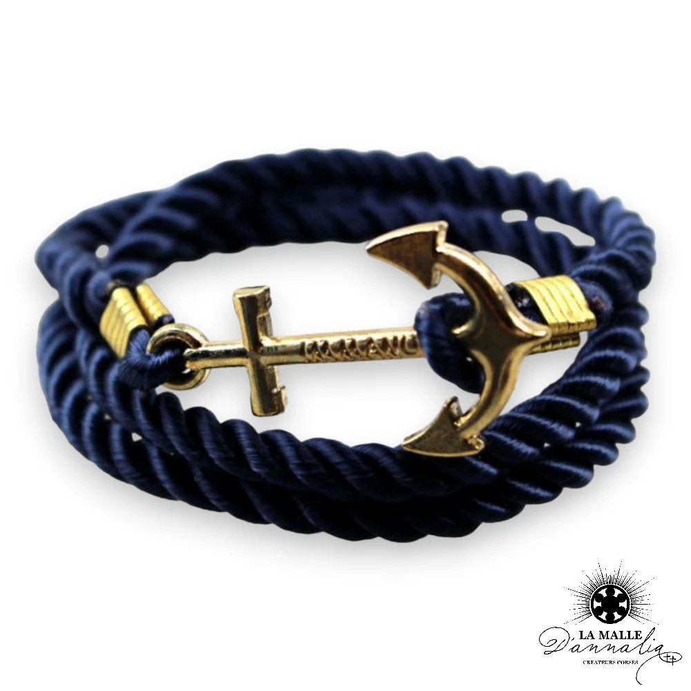 bracelet ancre marine corde lamalledannalia