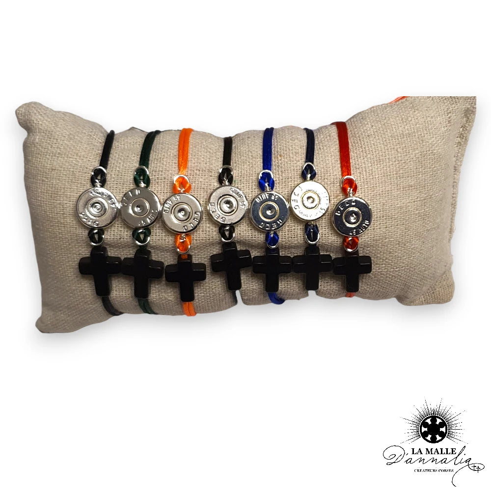 lamalledannalia-bracelet-balle-45-auto-croix-cordon-couleur