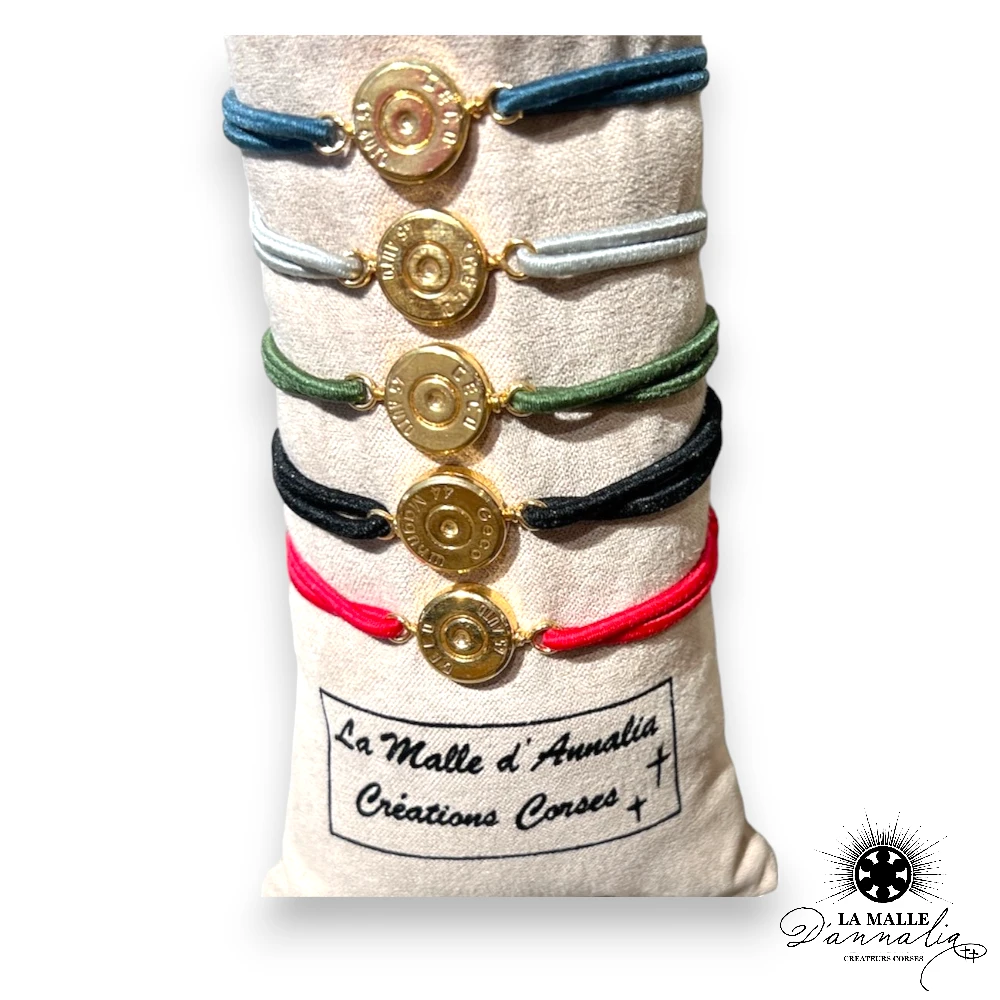 lamalledannalia bracelet elastique balle 45 AUTO plaque or
