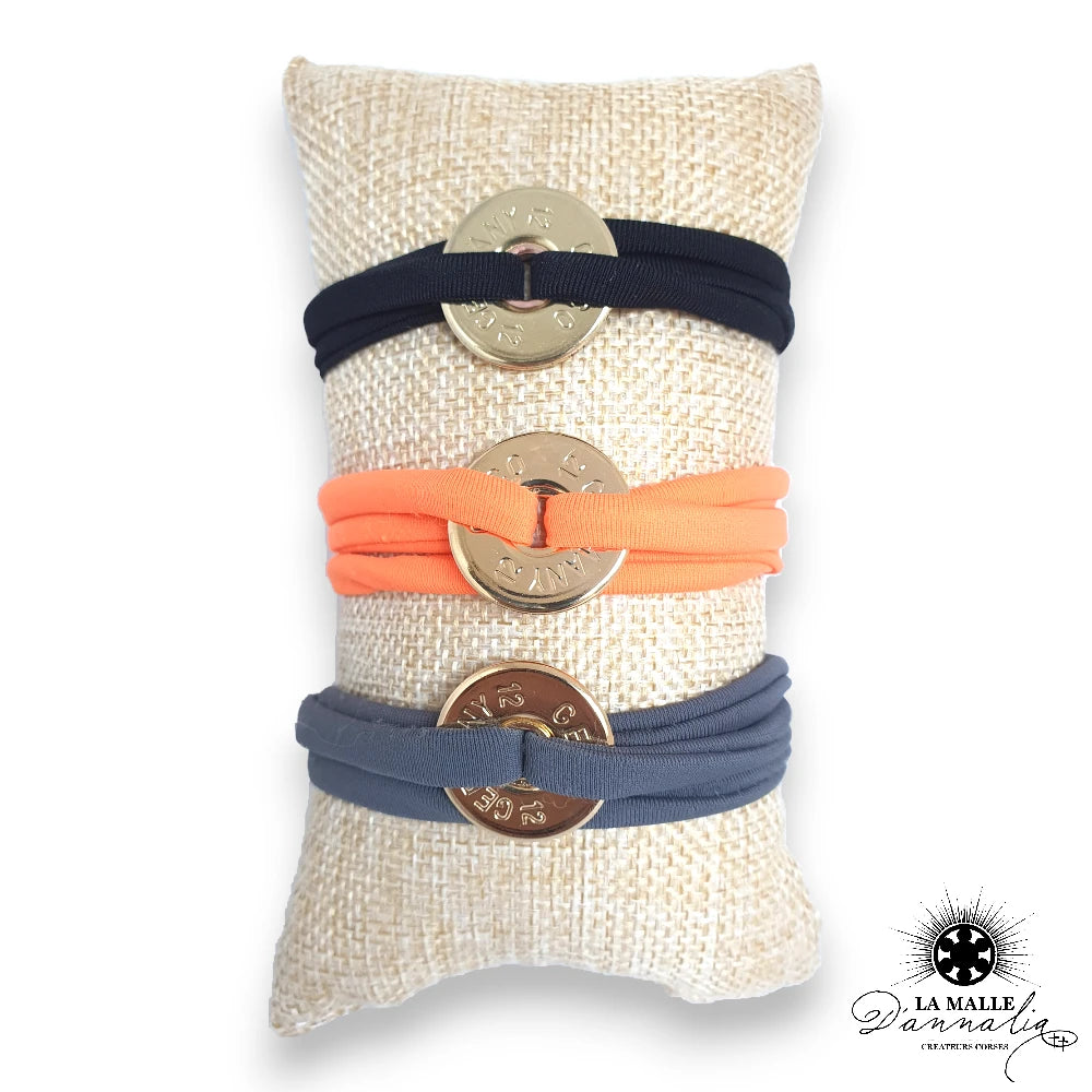 lamalledannalia-bracelet-elastique balle de chasse plaque or