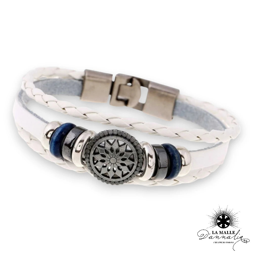 bracelet marin rosace blanc lamalledannalia