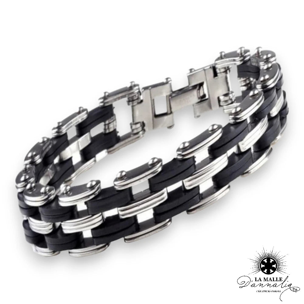 bracelet metal chaine lamalledannalia