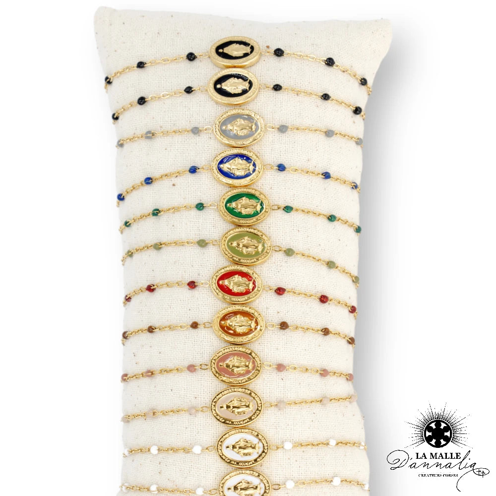 lamalledannalia bracelet vierge acier inoxydable couleur