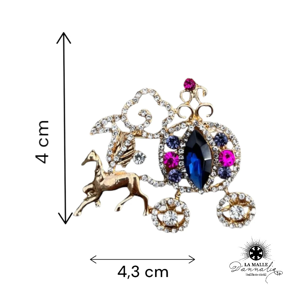 lamalledannalia-broche-dame-mesure-chien-carosse-strass