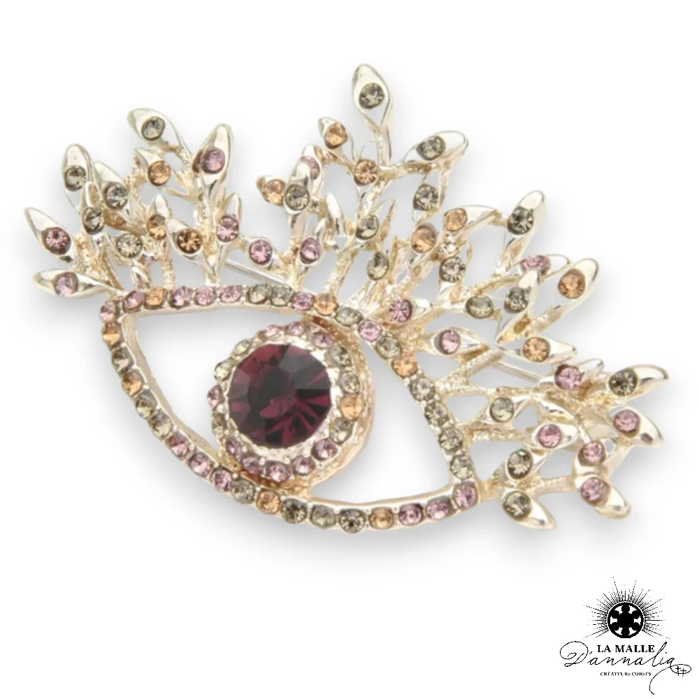 lamalledannalia-broche-oeil-strass-rouge-broche-dore