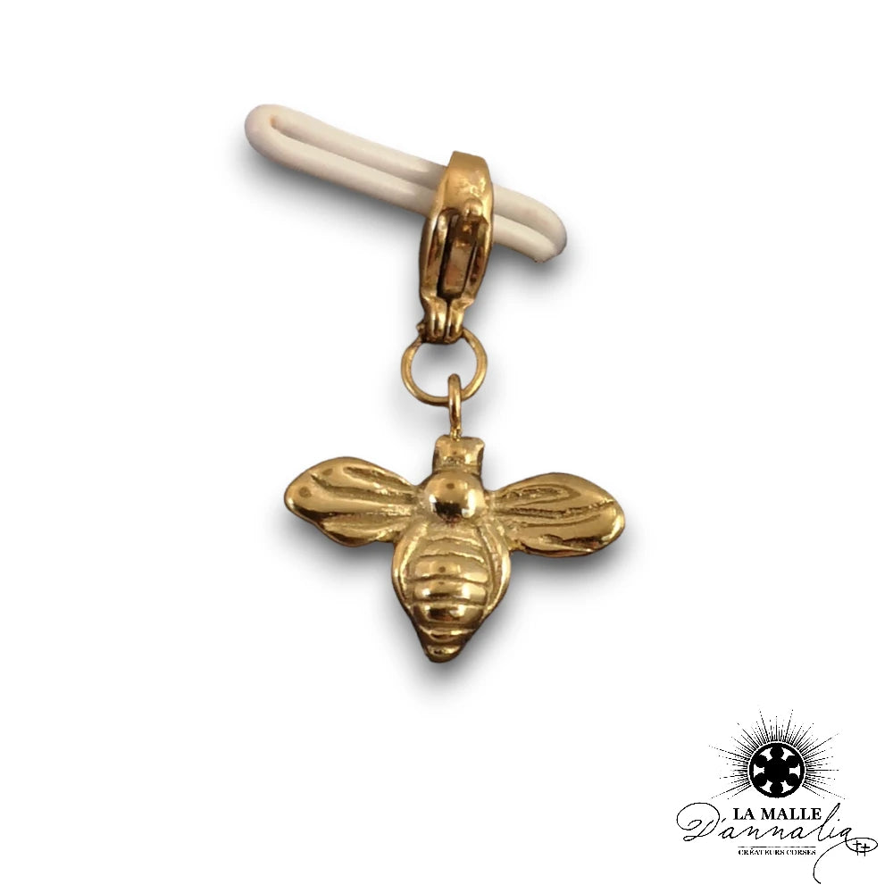 lamalledannalia-charms-abeille-acier-inoxydable-dore-fermoir