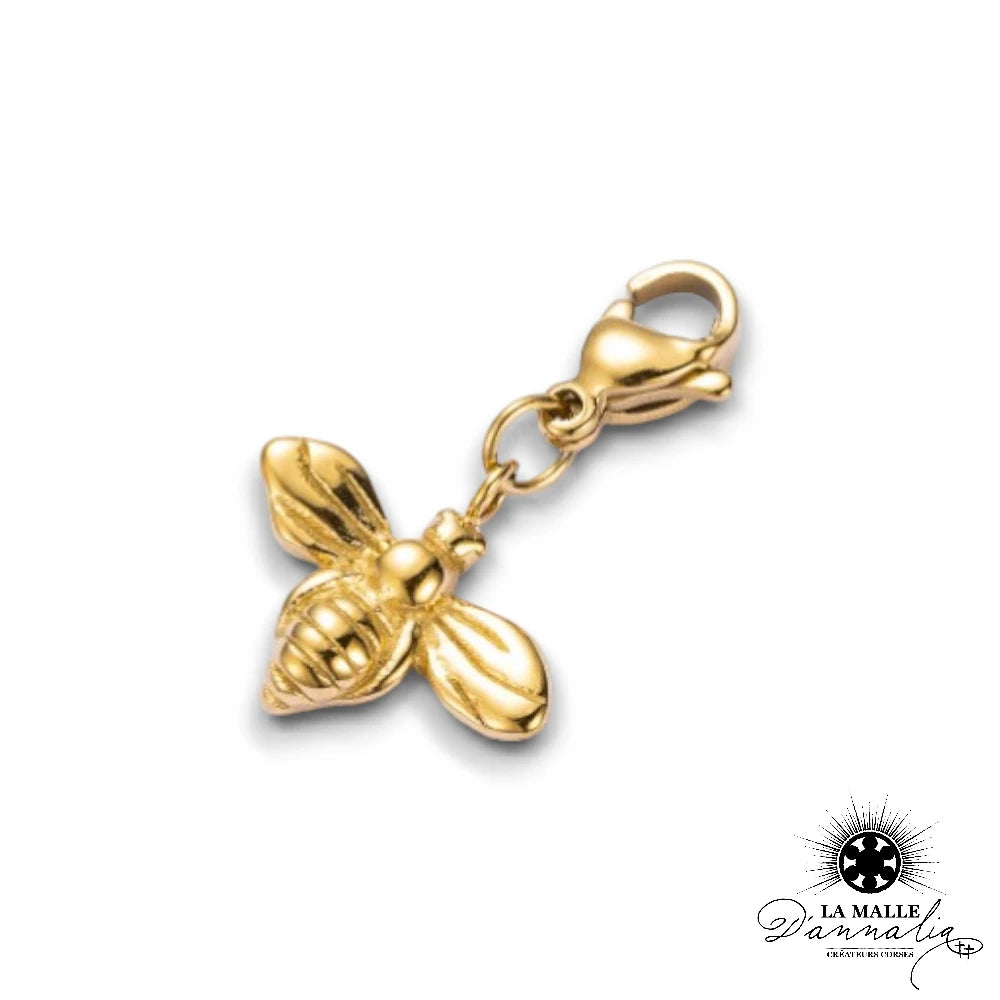 lamalledannalia-charms-abeille-acier-inoxydable-dore