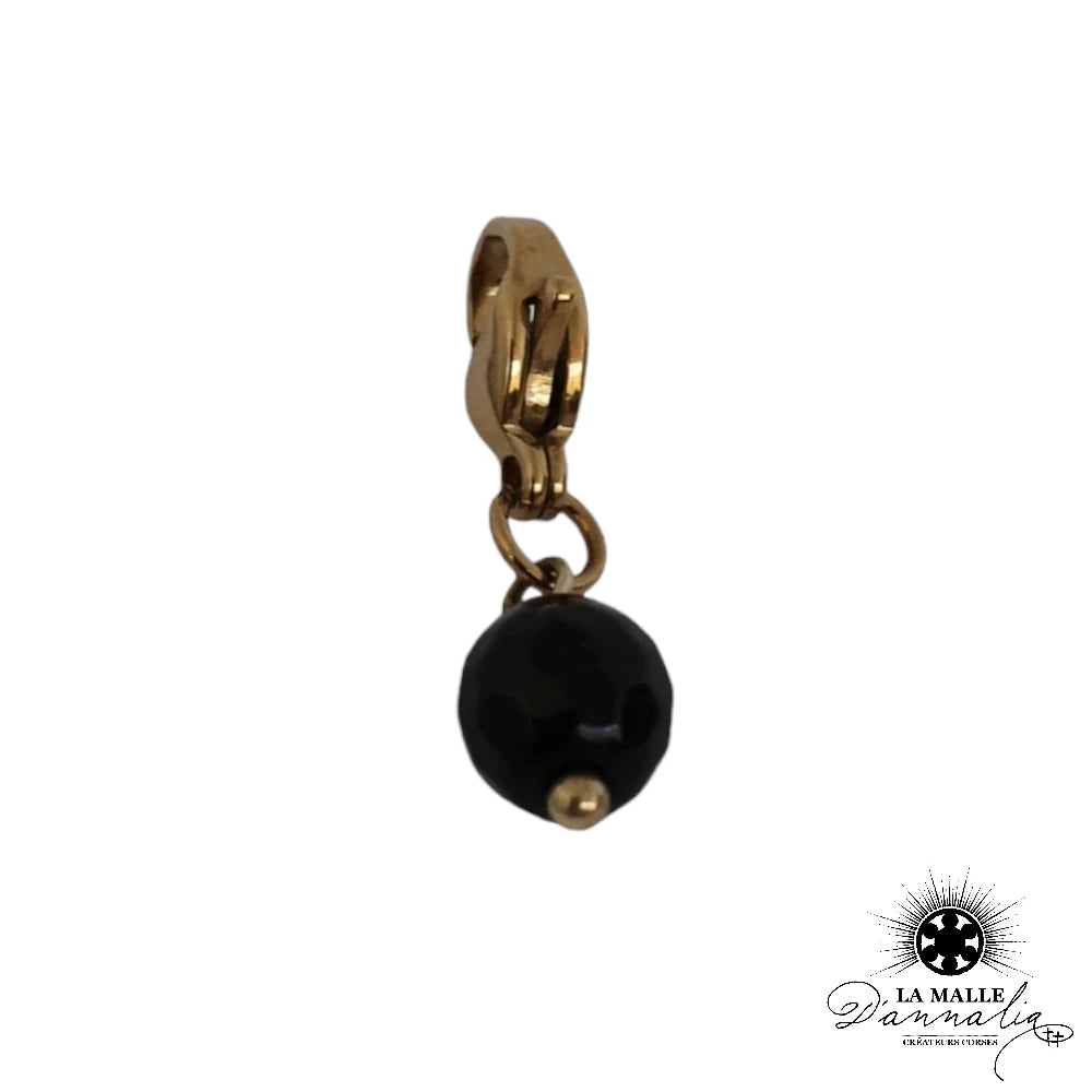 lamalledannalia-charms-perle-noir-acier-inoxydable-dore