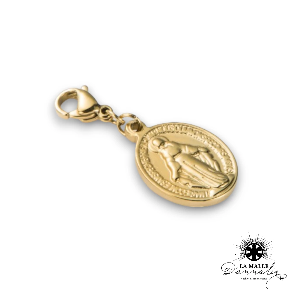 lamalledannalia-charms-vierge-acier-inoxydable-fermoir-plaque-or
