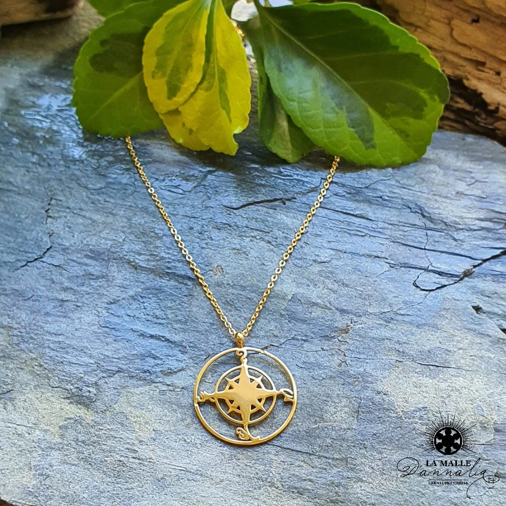 lamalledannalia-collier-pendentif-boussole-nature-acier-inoxydable