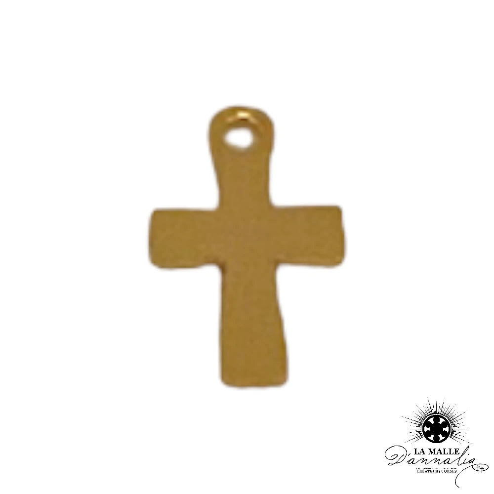 Collier en Corail Rose Branche avec sa breloque vierge croix douille