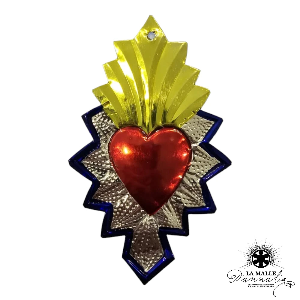 lamalledannalia-ex-voto-metal-repousse-mexique-mexicain-guadalupe-decoration-mural-coeur-rouge-ananas