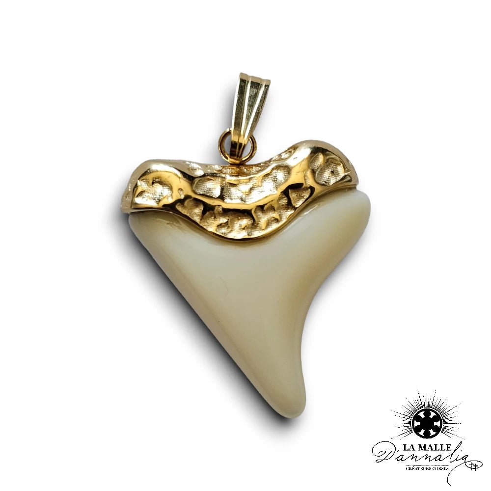lamalledannalia-pendentif-dent-blanc-acier-inoxydable-beliere
