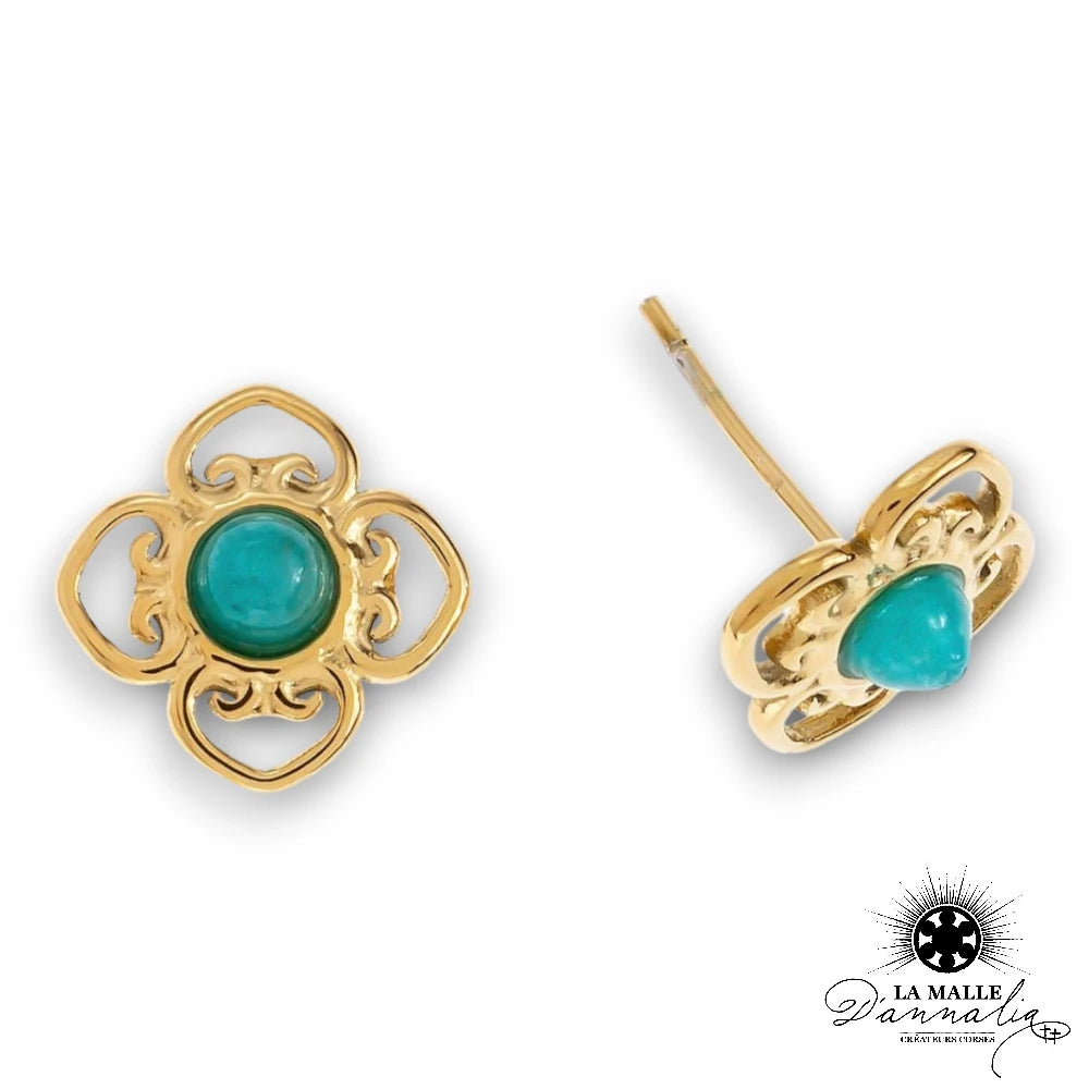 lamalledannalia-puce-acier-inoxydable-dore-fleur-turquoise
