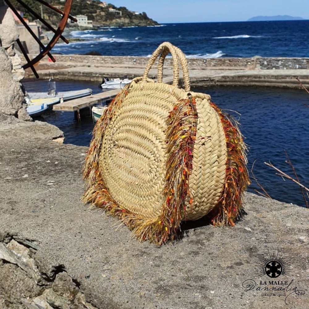 Sac à frange ovale coloré