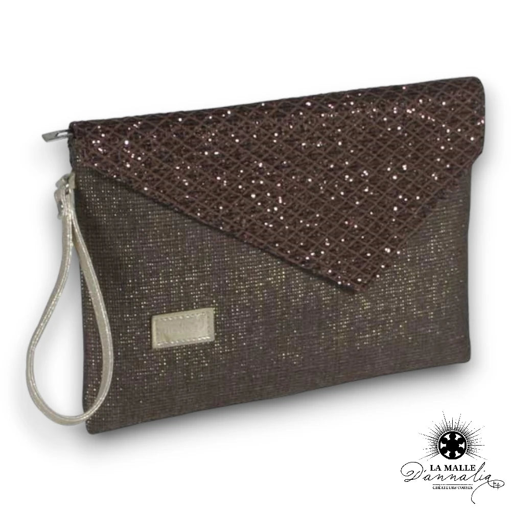 lamalledannalia-sac-pochette-paillete-marron
