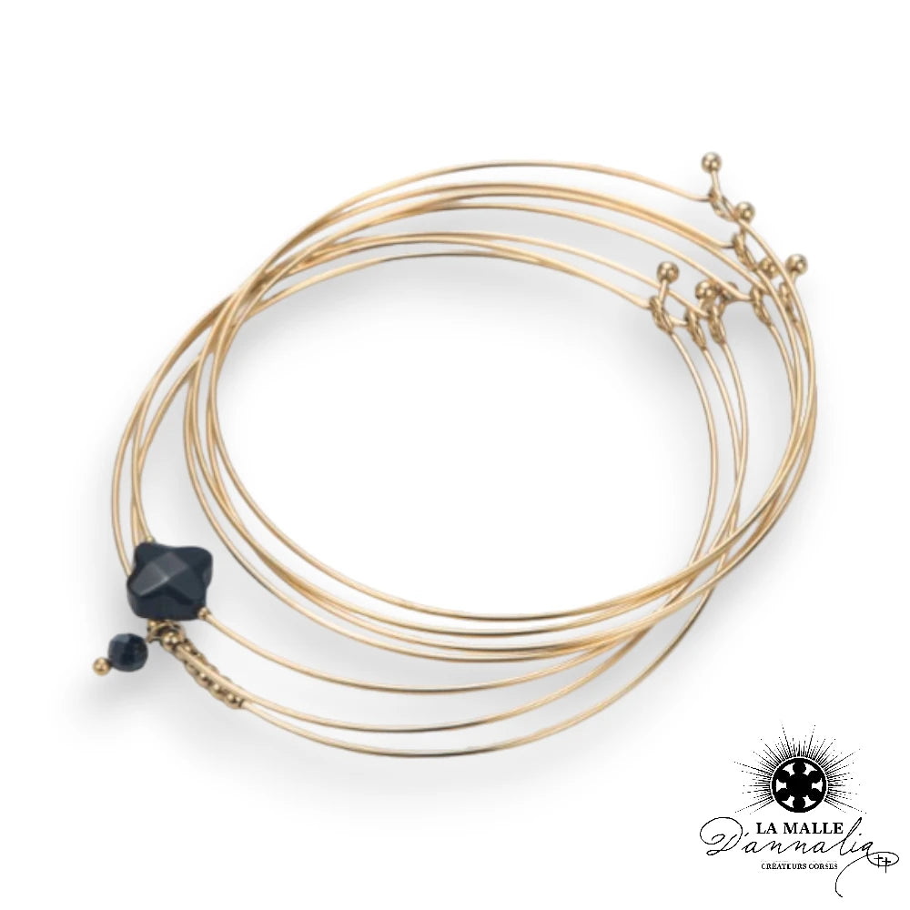 lamalledannalia-semainier-acier-inoxydable-bijou-treffle-noir-perle