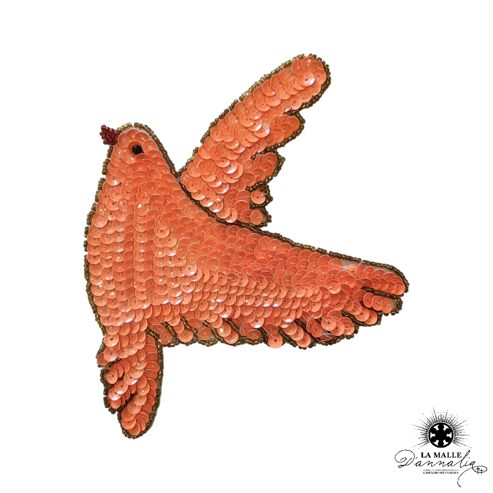 lamalledannalia-ecusson-sequin-oiseau-orange