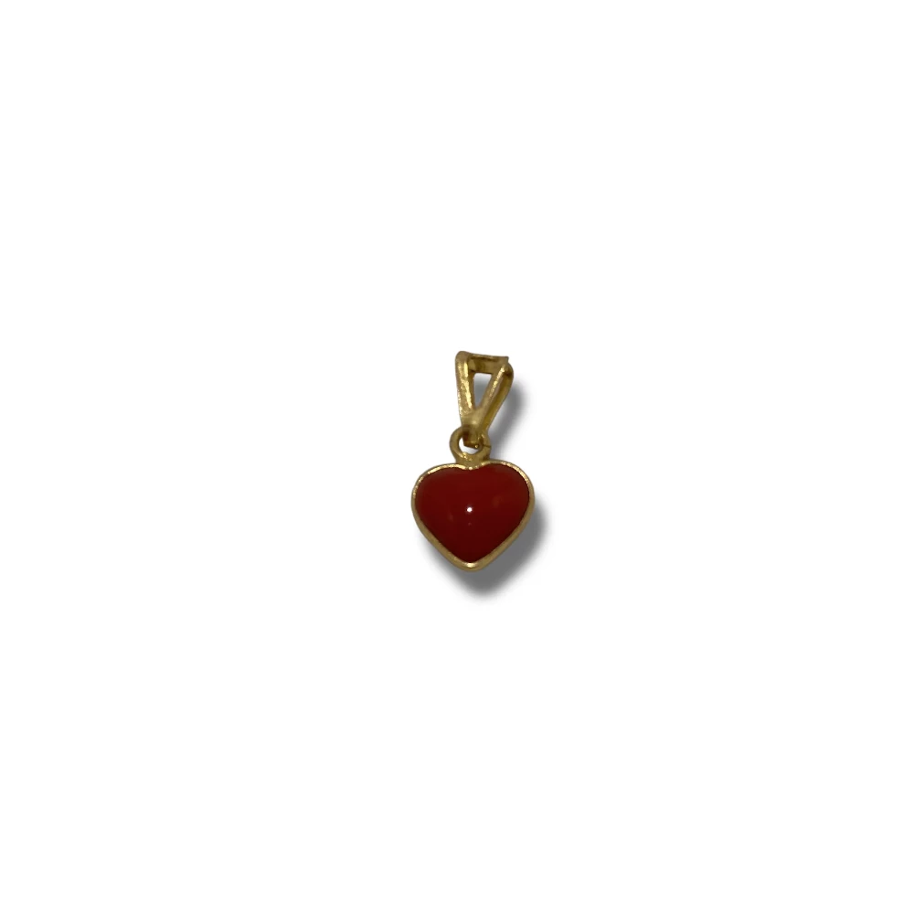 lamalledannalia_Pendentif_Cœur_Corail_Rouge_Mediterranee_Argent_Plaque_or