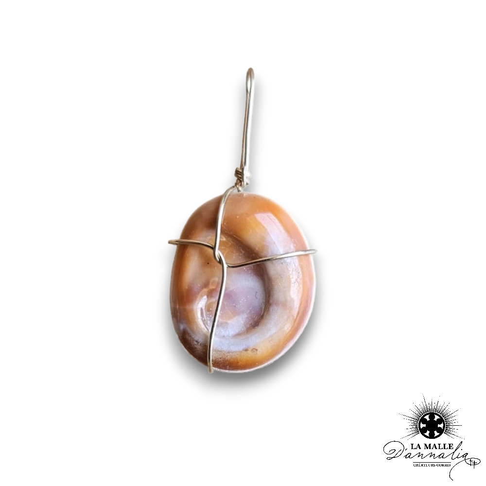 Pendentif petit oeil sainte lucie porte-bonheur artisanal de Corse bijou corse