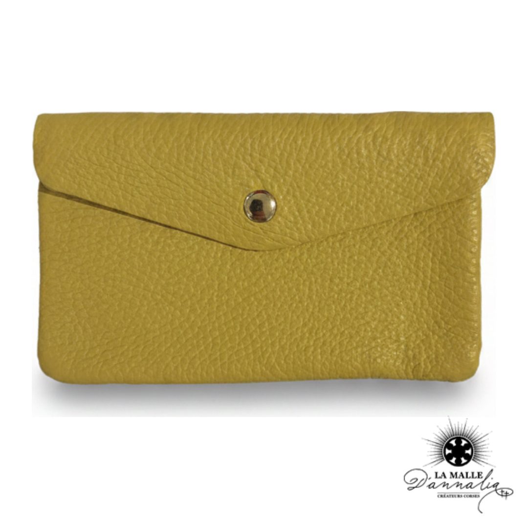 Porte-Monnaie en Cuir Grainé Fabrication Italienne