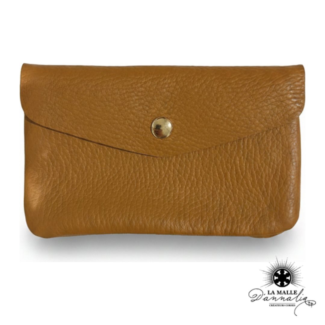 Porte-Monnaie en Cuir Grainé Fabrication Italienne