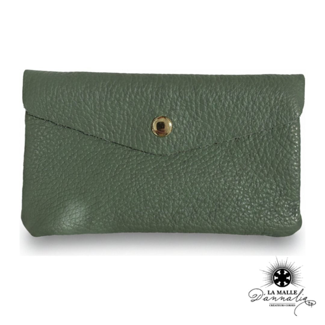 Porte-Monnaie en Cuir Grainé Fabrication Italienne